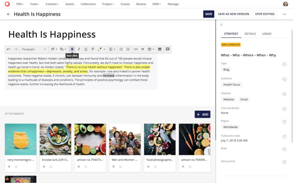 screenshot of Content Hub